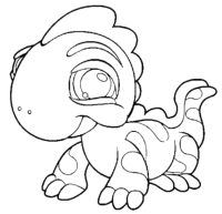 A coloring page of littlest pet shop